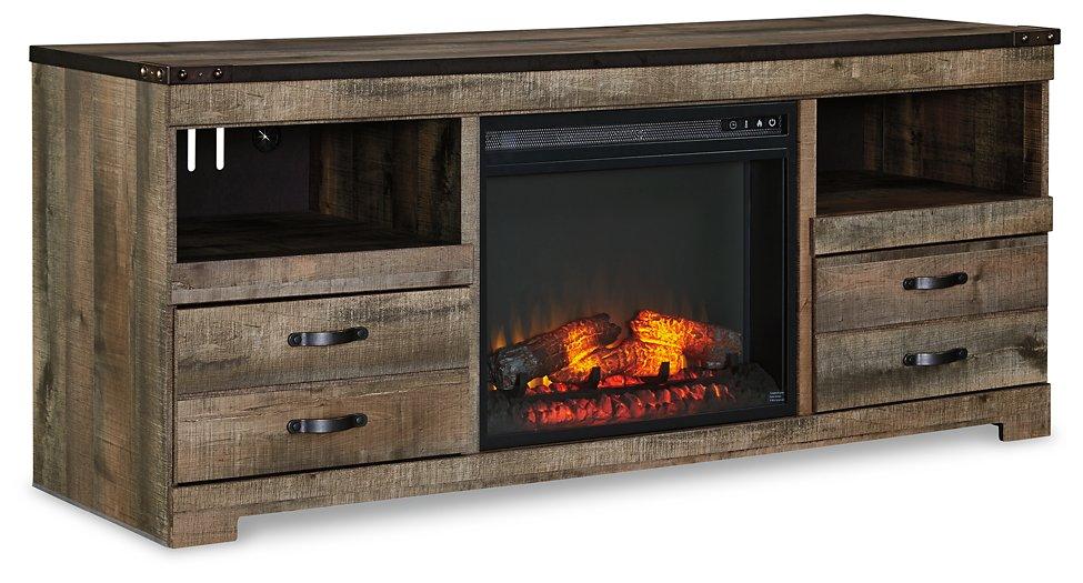 Trinell 4-Piece Entertainment Center with Electric Fireplace